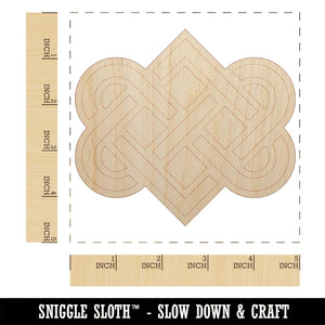 Celtic Love Knot Outline Unfinished Wood Shape Piece Cutout for DIY Craft Projects