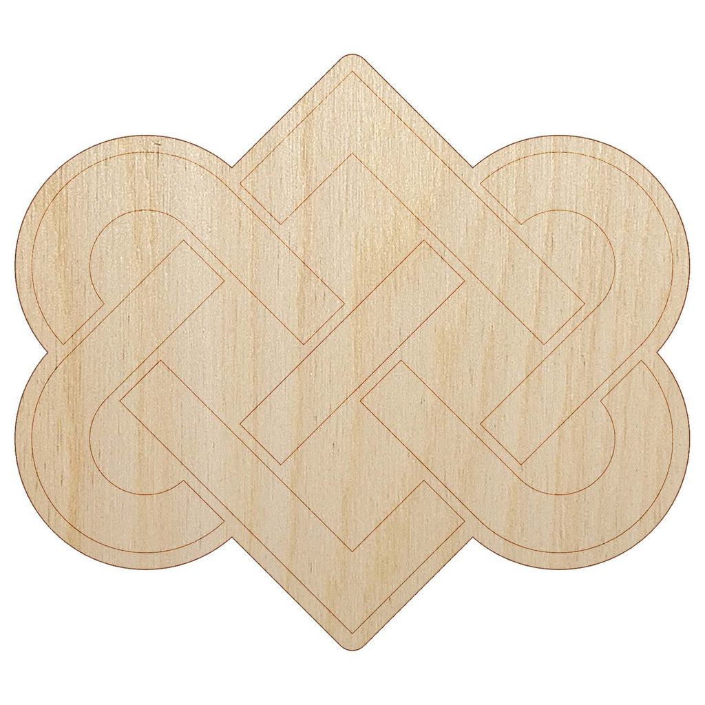 Celtic Love Knot Silhouette Unfinished Wood Shape Piece Cutout for DIY Craft Projects