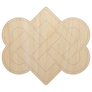 Celtic Love Knot Silhouette Unfinished Wood Shape Piece Cutout for DIY Craft Projects