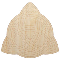 Celtic Triquetra Knot Outline Unfinished Wood Shape Piece Cutout for DIY Craft Projects