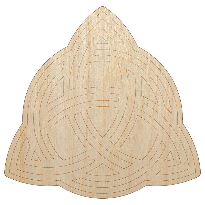 Celtic Triquetra Knot Outline Unfinished Wood Shape Piece Cutout for DIY Craft Projects