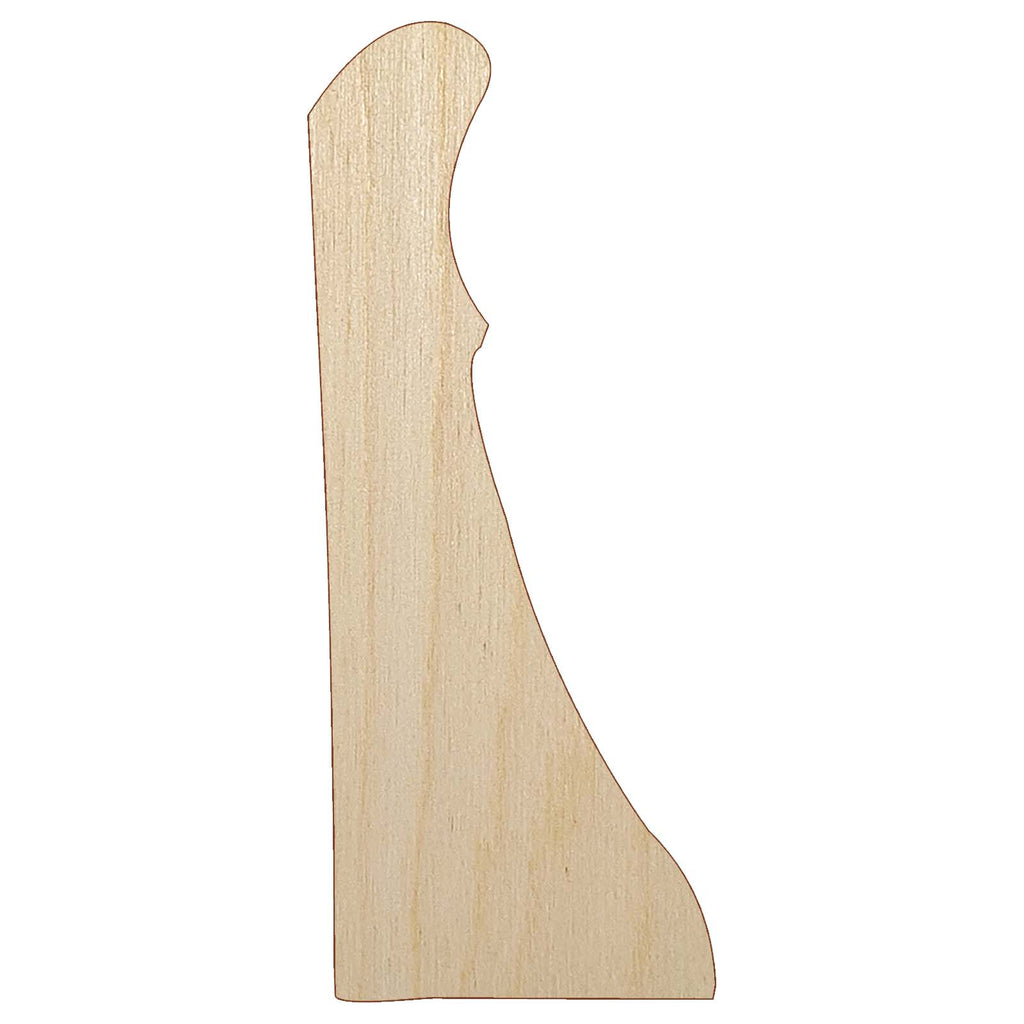 Delaware State Silhouette Unfinished Wood Shape Piece Cutout for DIY Craft Projects