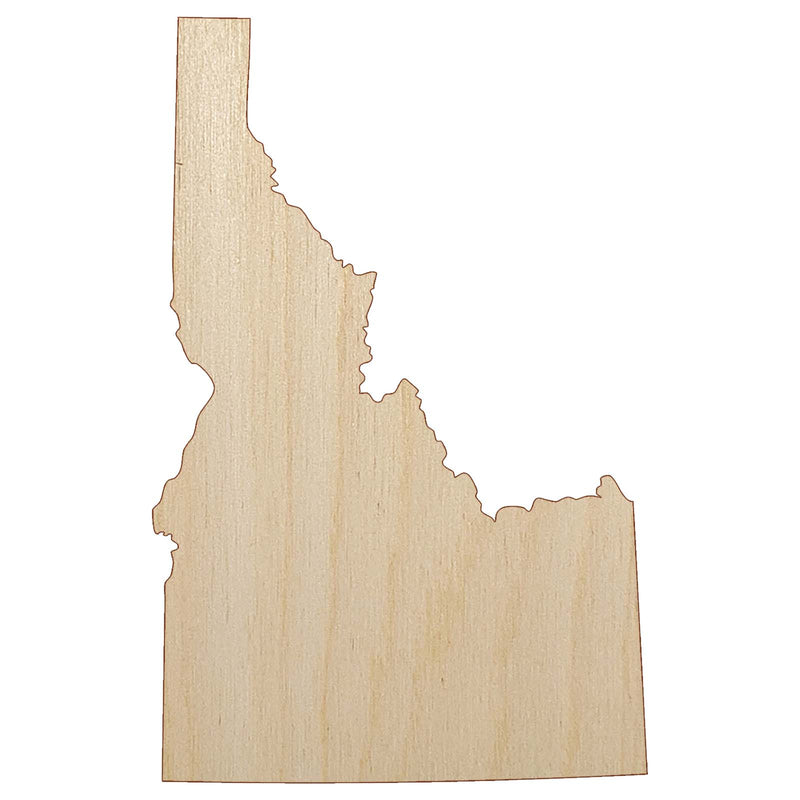 Idaho State Silhouette Unfinished Wood Shape Piece Cutout for DIY Craft Projects