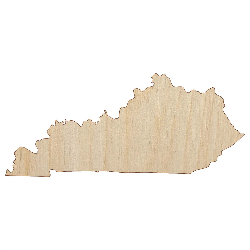 Kentucky State Silhouette Unfinished Wood Shape Piece Cutout for DIY Craft Projects