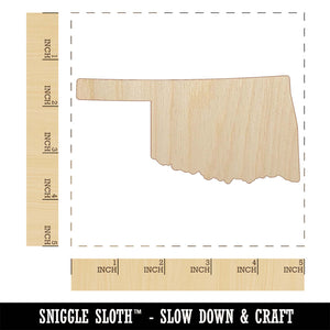 Oklahoma State Silhouette Unfinished Wood Shape Piece Cutout for DIY Craft Projects