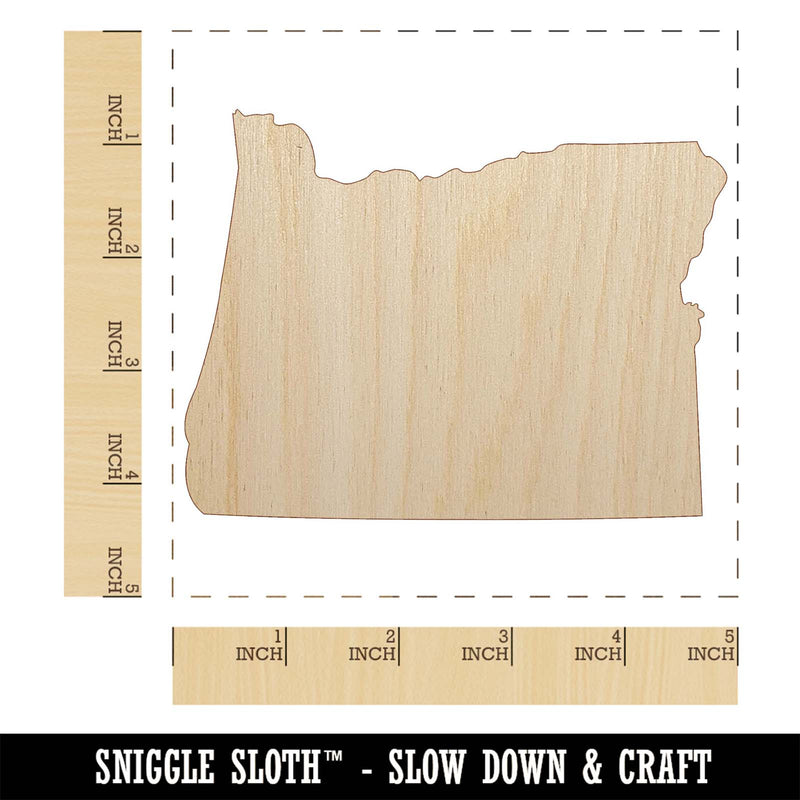 Oregon State Silhouette Unfinished Wood Shape Piece Cutout for DIY Craft Projects