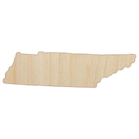 Tennessee State Silhouette Unfinished Wood Shape Piece Cutout for DIY Craft Projects