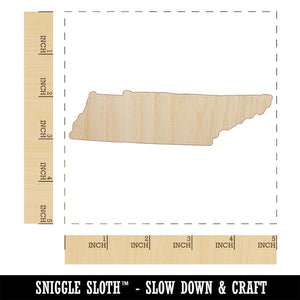 Tennessee State Silhouette Unfinished Wood Shape Piece Cutout for DIY Craft Projects