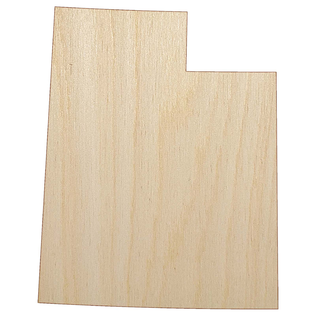 Utah State Silhouette Unfinished Wood Shape Piece Cutout for DIY Craft Projects