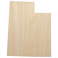 Utah State Silhouette Unfinished Wood Shape Piece Cutout for DIY Craft Projects