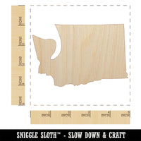 Washington State Silhouette Unfinished Wood Shape Piece Cutout for DIY Craft Projects