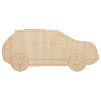 Automobile Car SUV Vehicle Unfinished Wood Shape Piece Cutout for DIY Craft Projects