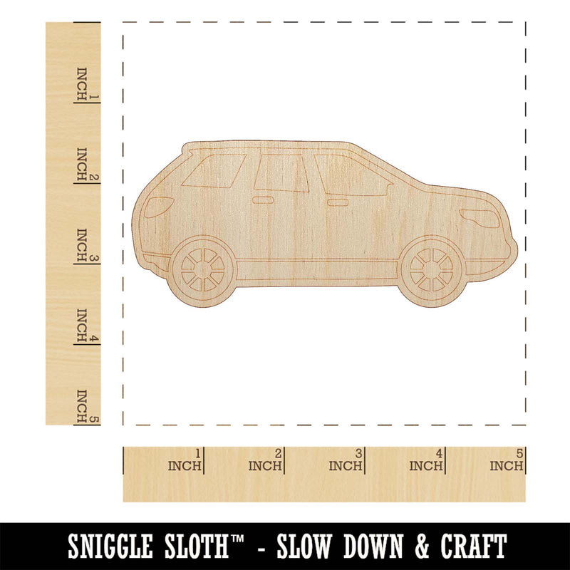 Automobile Car SUV Vehicle Unfinished Wood Shape Piece Cutout for DIY Craft Projects