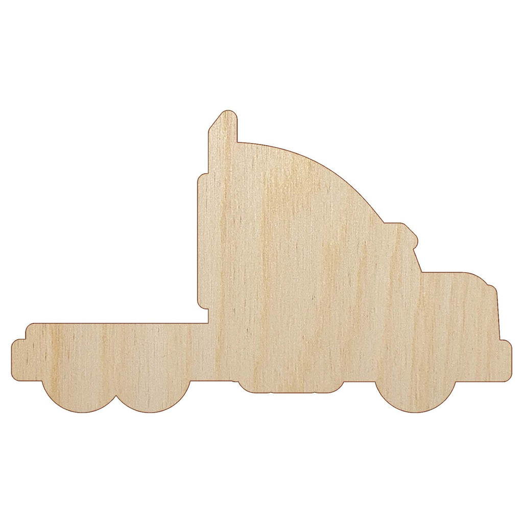 Big Rig Mac Semi Truck Unfinished Wood Shape Piece Cutout for DIY Craft Projects