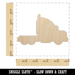 Big Rig Mac Semi Truck Unfinished Wood Shape Piece Cutout for DIY Craft Projects