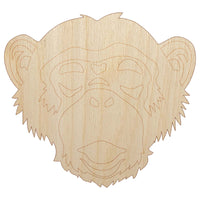 Chimpanzee Primate Ape Unfinished Wood Shape Piece Cutout for DIY Craft Projects