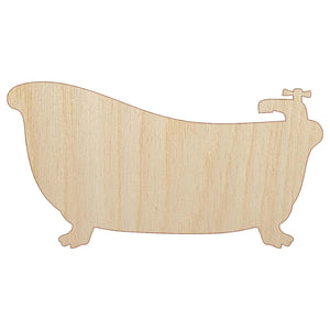 Clawfoot Bathtub for Bathing Unfinished Wood Shape Piece Cutout for DIY Craft Projects