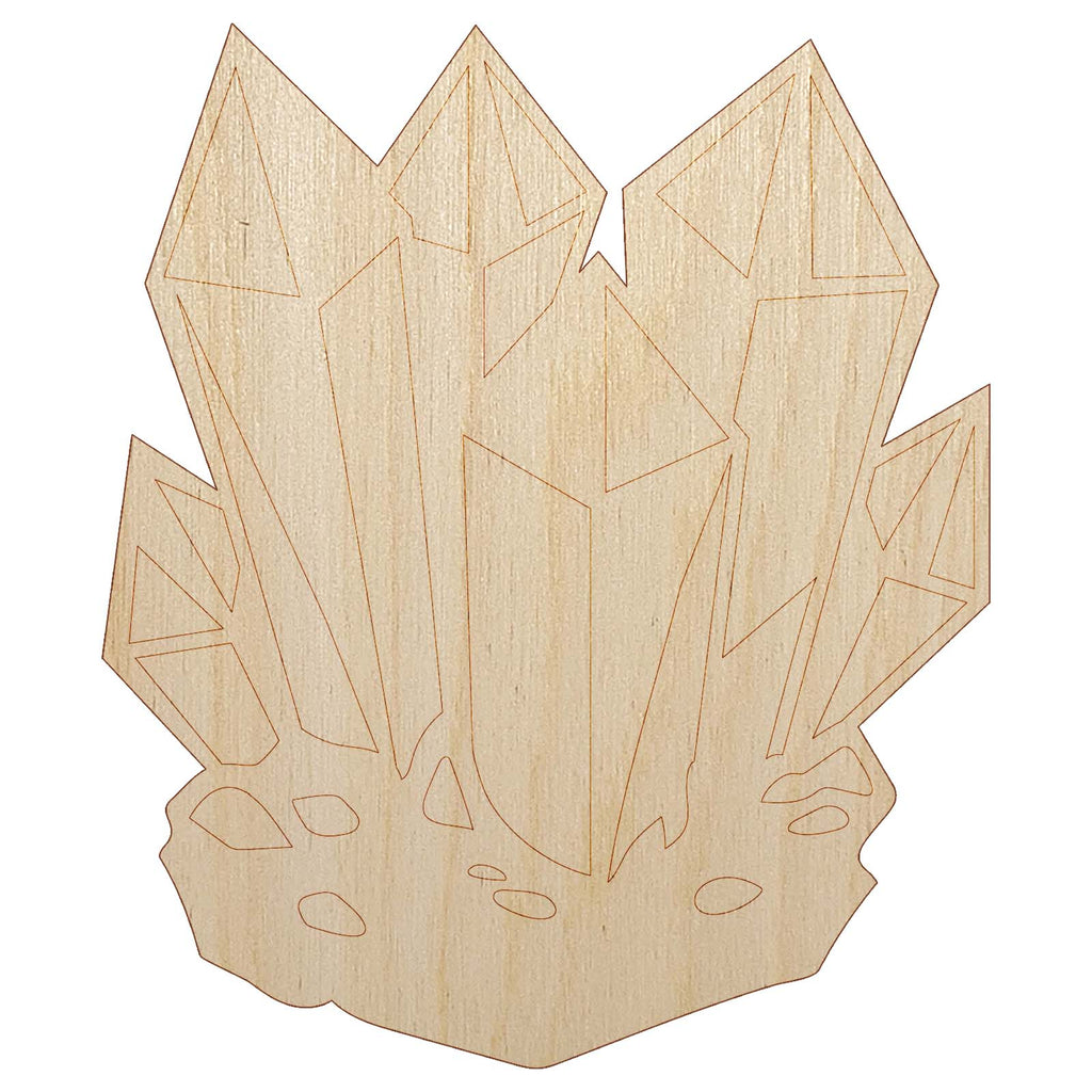 Crystal Geode Unfinished Wood Shape Piece Cutout for DIY Craft Projects