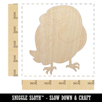 Cute and Grumpy Bald Eagle Unfinished Wood Shape Piece Cutout for DIY Craft Projects