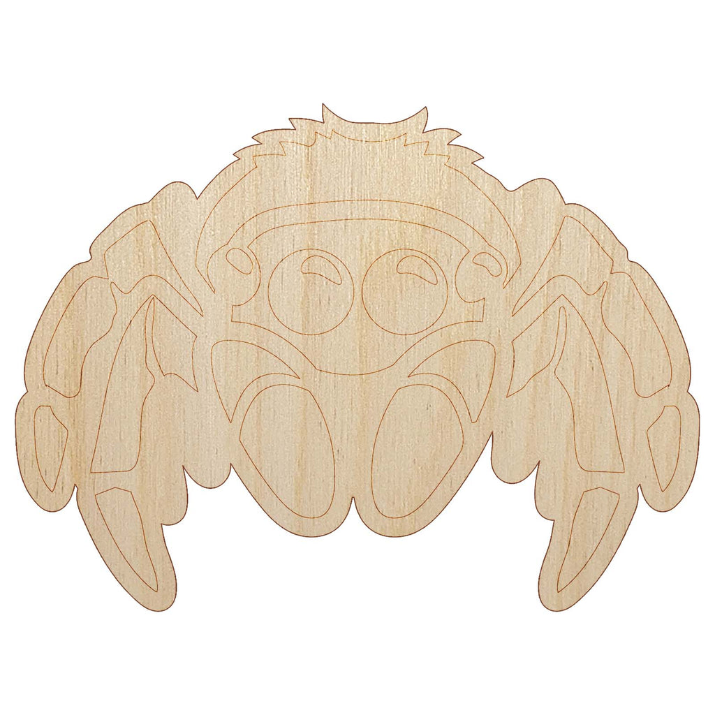 Cute Jumping Spider Unfinished Wood Shape Piece Cutout for DIY Craft Projects