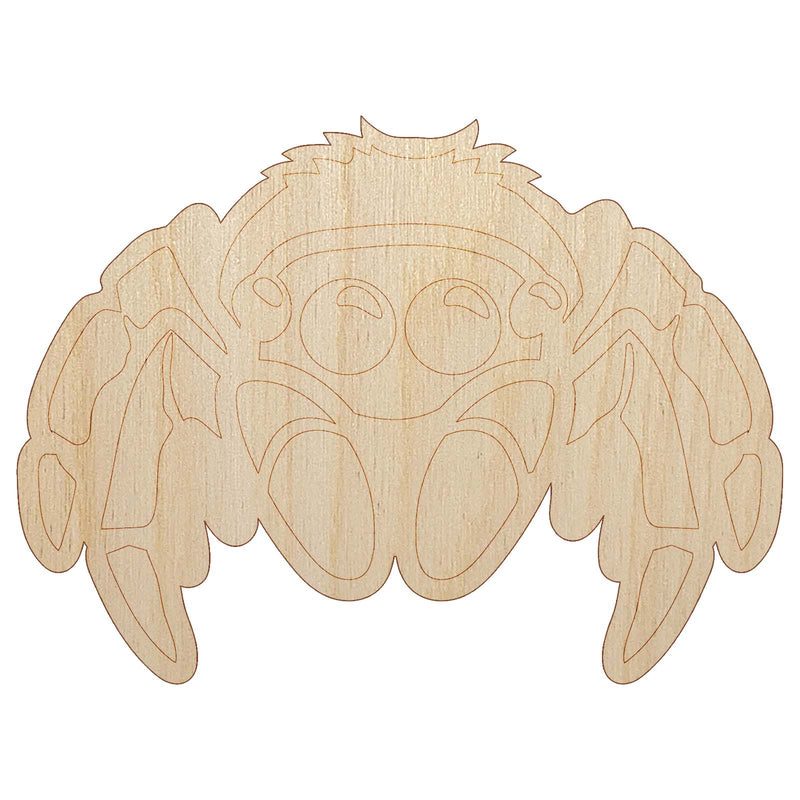 Cute Jumping Spider Unfinished Wood Shape Piece Cutout for DIY Craft Projects