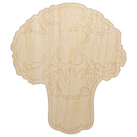 Cute Kawaii Broccoli Vegetable Unfinished Wood Shape Piece Cutout for DIY Craft Projects