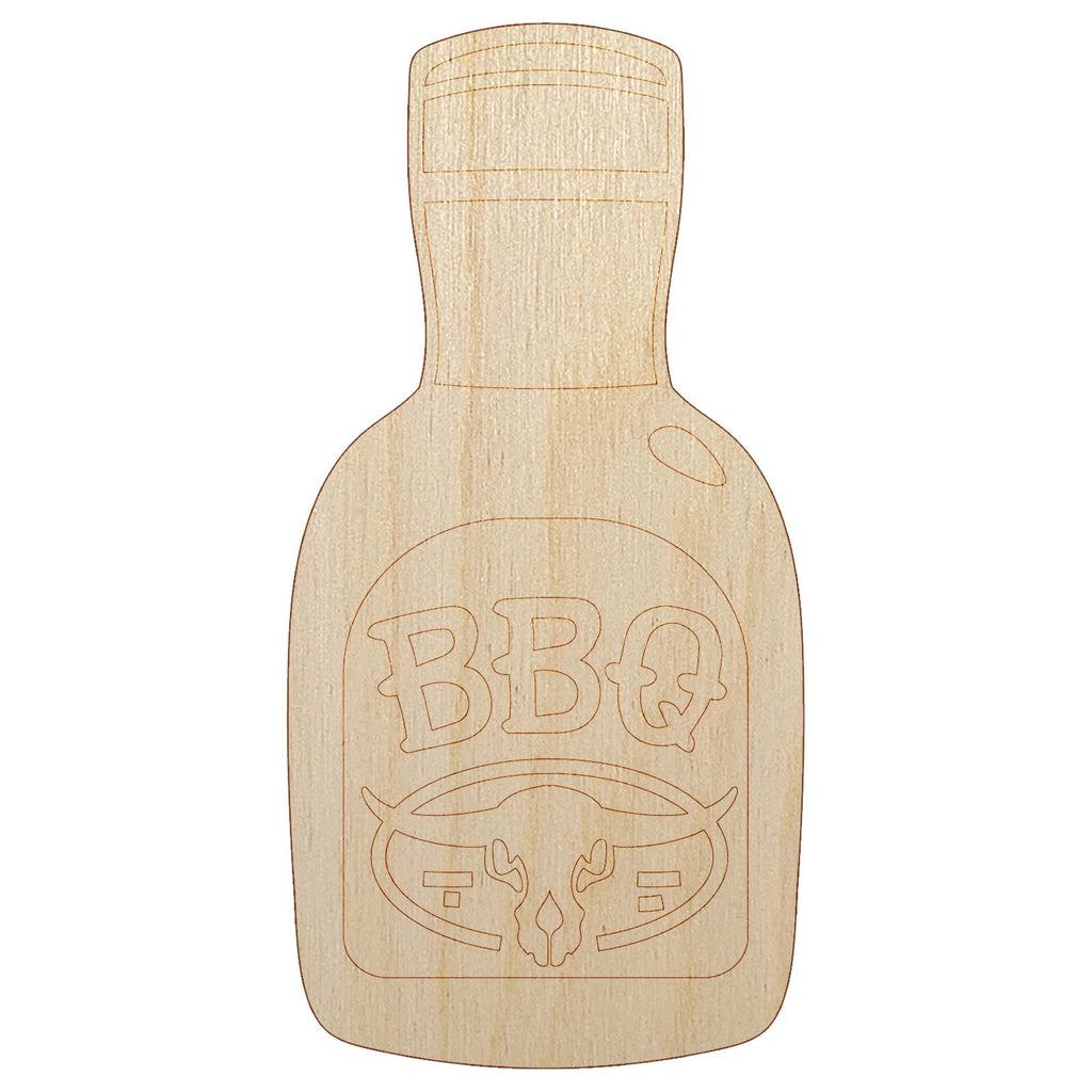 Delicious BBQ Barbecue Sauce Unfinished Wood Shape Piece Cutout for DIY Craft Projects