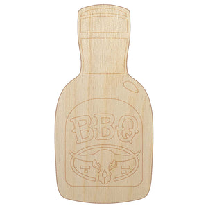 Delicious BBQ Barbecue Sauce Unfinished Wood Shape Piece Cutout for DIY Craft Projects