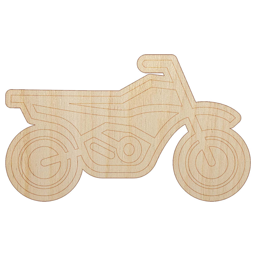 Dirt Bike Off-road Motorcycle Vehicle Unfinished Wood Shape Piece Cutout for DIY Craft Projects