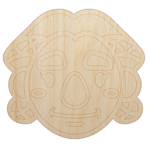 Dwarf Female Character Face Unfinished Wood Shape Piece Cutout for DIY Craft Projects