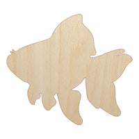 Fancy Pet Goldfish Unfinished Wood Shape Piece Cutout for DIY Craft Projects