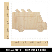 Food Truck Vehicle Unfinished Wood Shape Piece Cutout for DIY Craft Projects