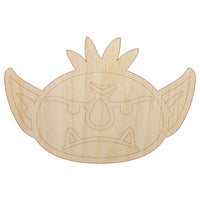 Goblin Male Character Face Unfinished Wood Shape Piece Cutout for DIY Craft Projects