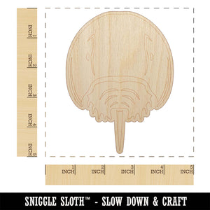 Horseshoe Crab Unfinished Wood Shape Piece Cutout for DIY Craft Projects