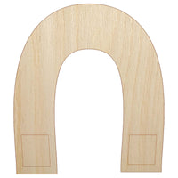 Horseshoe Magnet Unfinished Wood Shape Piece Cutout for DIY Craft Projects