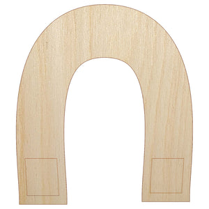 Horseshoe Magnet Unfinished Wood Shape Piece Cutout for DIY Craft Projects