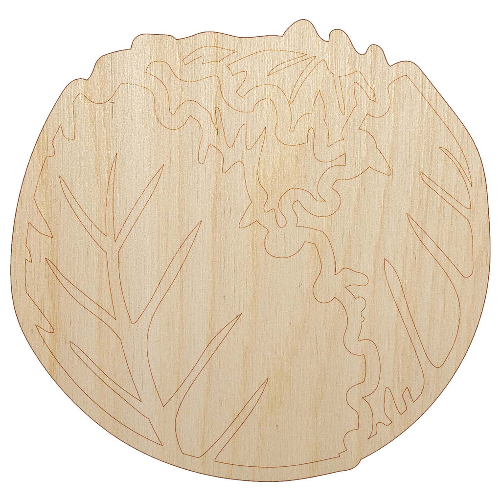 Iceberg Lettuce Vegetable Unfinished Wood Shape Piece Cutout for DIY Craft Projects