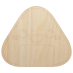 Kawaii Cute Onigiri Rice Ball Unfinished Wood Shape Piece Cutout for DIY Craft Projects