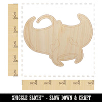 Manta Ray Unfinished Wood Shape Piece Cutout for DIY Craft Projects