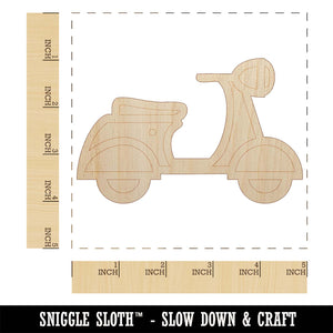 Moped Scooter Motor Vehicle Unfinished Wood Shape Piece Cutout for DIY Craft Projects