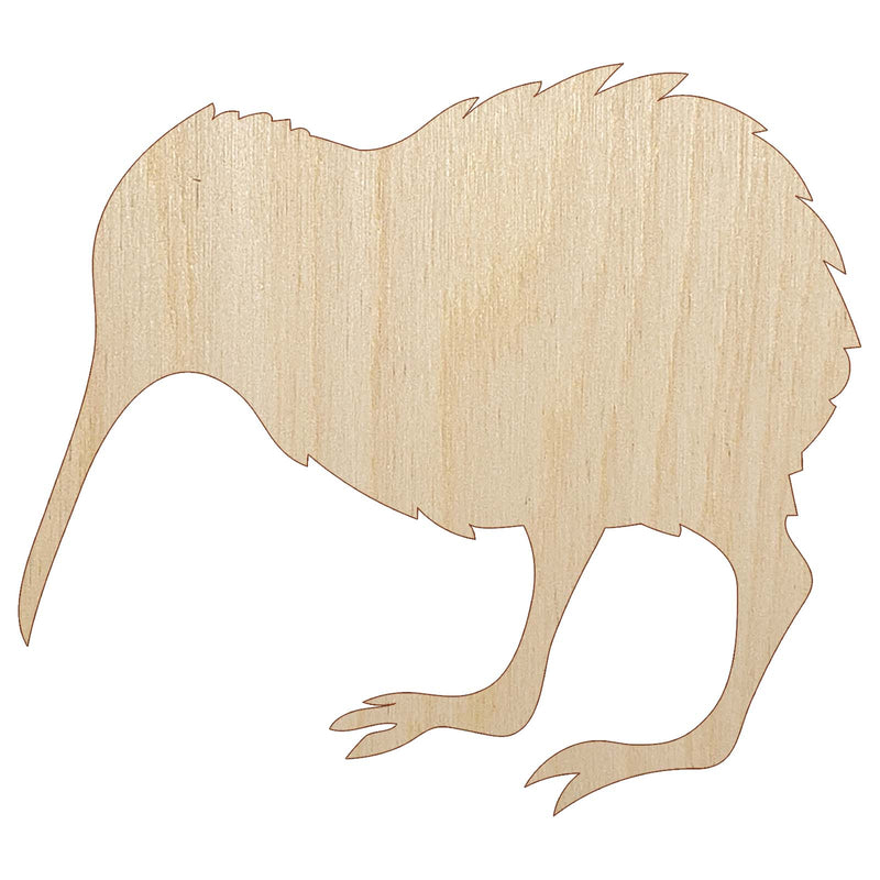 New Zealand Kiwi Bird Unfinished Wood Shape Piece Cutout for DIY Craft Projects