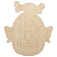 Orc Female Character Face Unfinished Wood Shape Piece Cutout for DIY Craft Projects