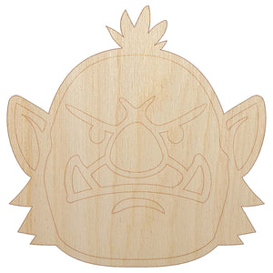 Orc Male Character Face Unfinished Wood Shape Piece Cutout for DIY Craft Projects