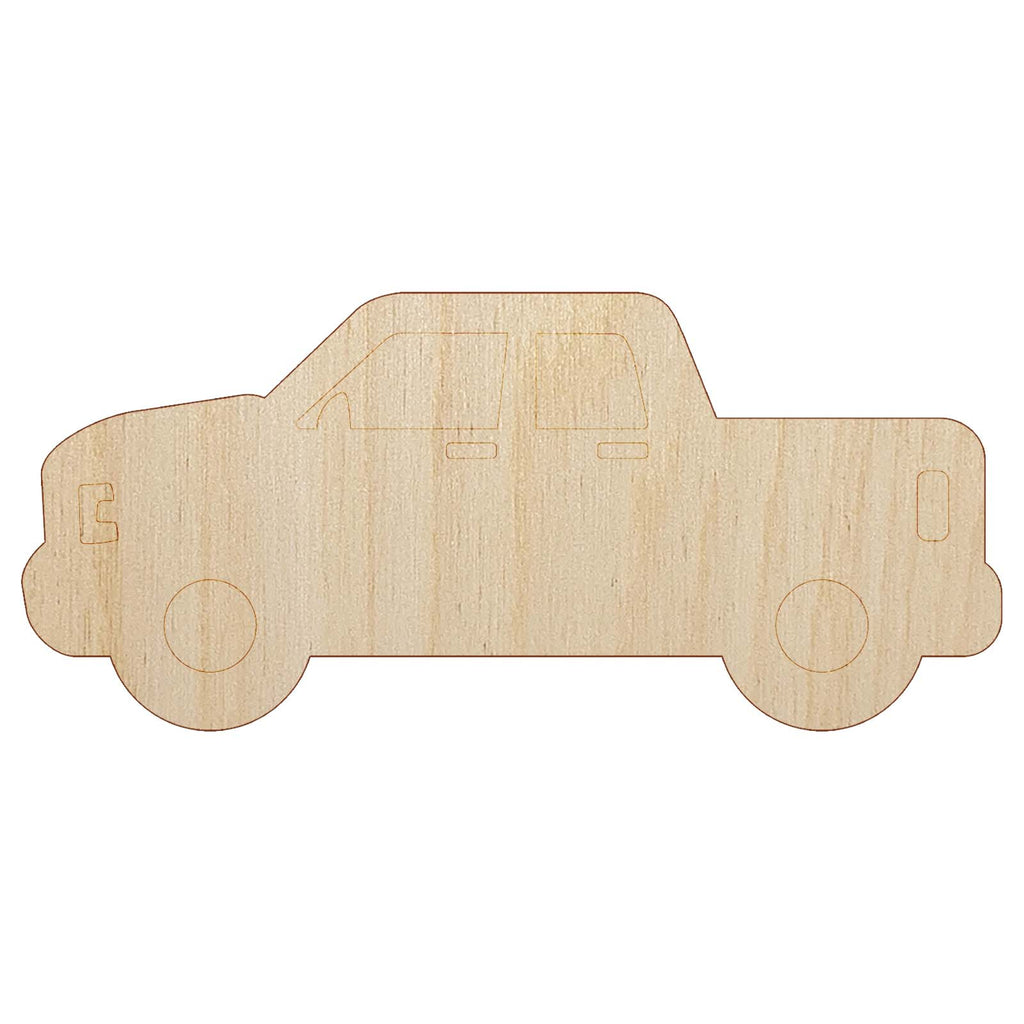 Pickup Truck Automobile Car Vehicle Unfinished Wood Shape Piece Cutout for DIY Craft Projects
