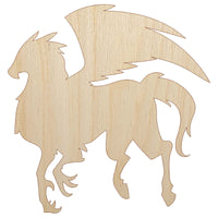 Regal Hippogriff Fantasy Silhouette Unfinished Wood Shape Piece Cutout for DIY Craft Projects