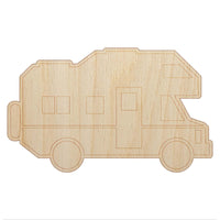 RV Road Trip Camping Automobile Family Vehicle Unfinished Wood Shape Piece Cutout for DIY Craft Projects