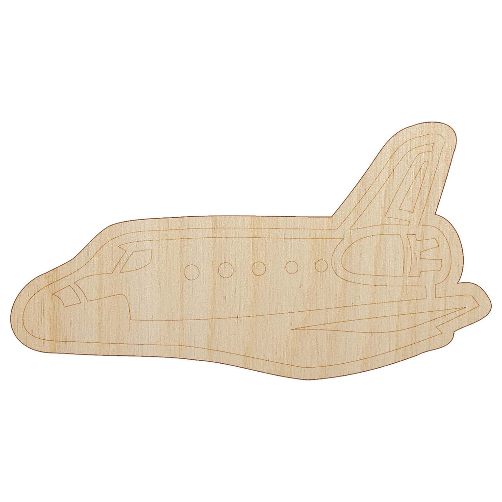 Space Shuttle Unfinished Wood Shape Piece Cutout for DIY Craft Projects