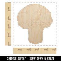 Vegetable Broccoli Unfinished Wood Shape Piece Cutout for DIY Craft Projects