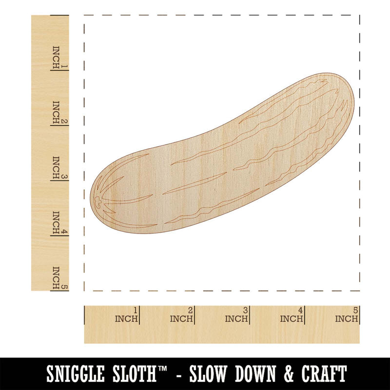 Vegetable Cucumber Unfinished Wood Shape Piece Cutout for DIY Craft Projects