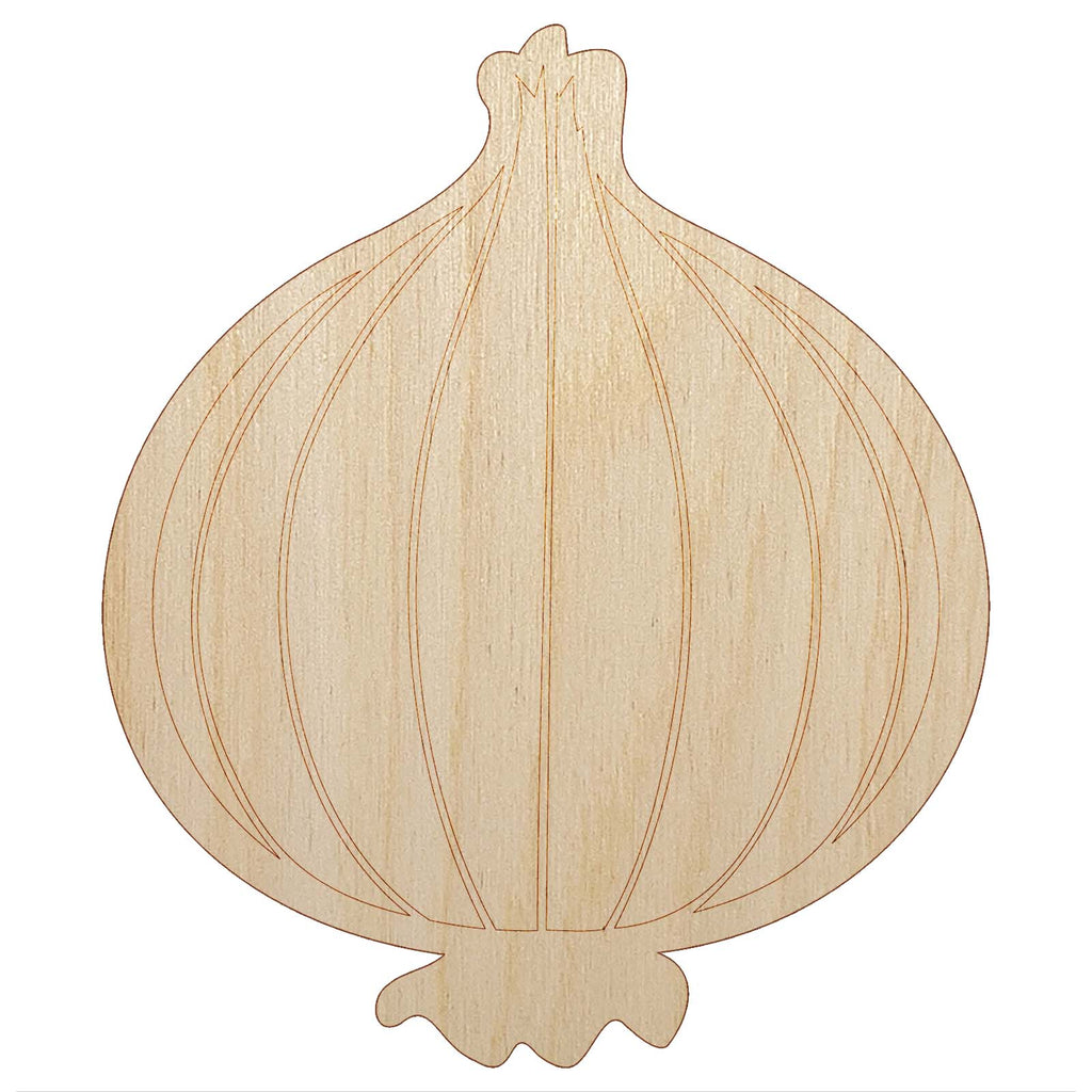 Vegetable Onion Plant Unfinished Wood Shape Piece Cutout for DIY Craft Projects